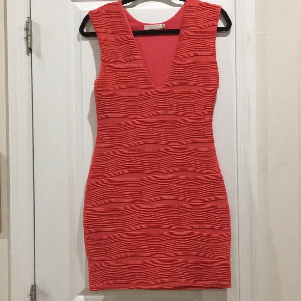 Millau peach pink mini dress